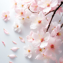 close up of cherry blossoms　桜の花のアップ