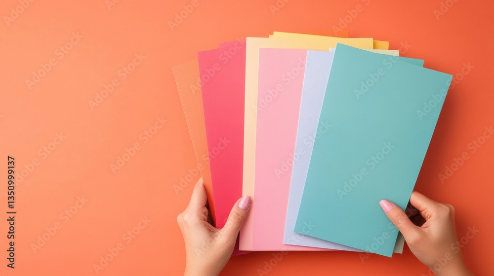 Poster Pastel Color Block Productivity Minimalist Workspace Organization with Vibrant File Management - Gen Z Workflow Optimization and Creative Professional Design Solution