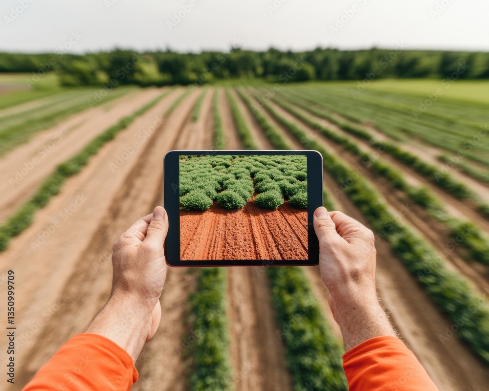Aufkleber Future of Smart Agriculture AI-Driven Field Analytics Transforming Precision Farming with Real-Time Digital Crop Insights and Sustainable Technology Visualization