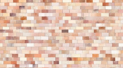 Textured brick wall background; peach, beige tones; seamless pattern; design resource