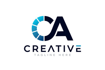CA letter ca logo design