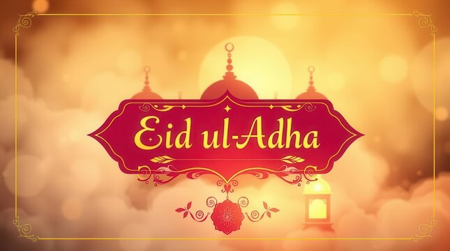 "Eid Mubarak Festive Night Sky with Glowing Lanterns & Calligraphy"


