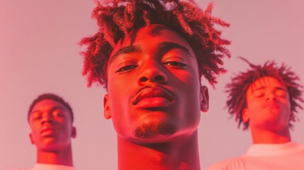 Empowered Unity Children With Alopecia Day Vibrant Campaign - Gen Z Wellness Storytelling in Bold Monochromatic Red Visual Narrative