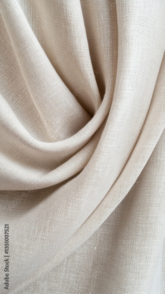 Aufkleber minimalist textile texture soft neutral fabric drape exploring sustainable materiality for interior 