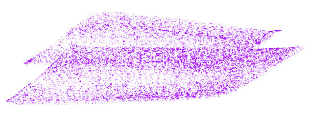 Separate purple crayon brush strokes on transparent background.