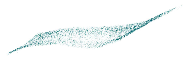 Separate green crayon brush strokes on transparent background.