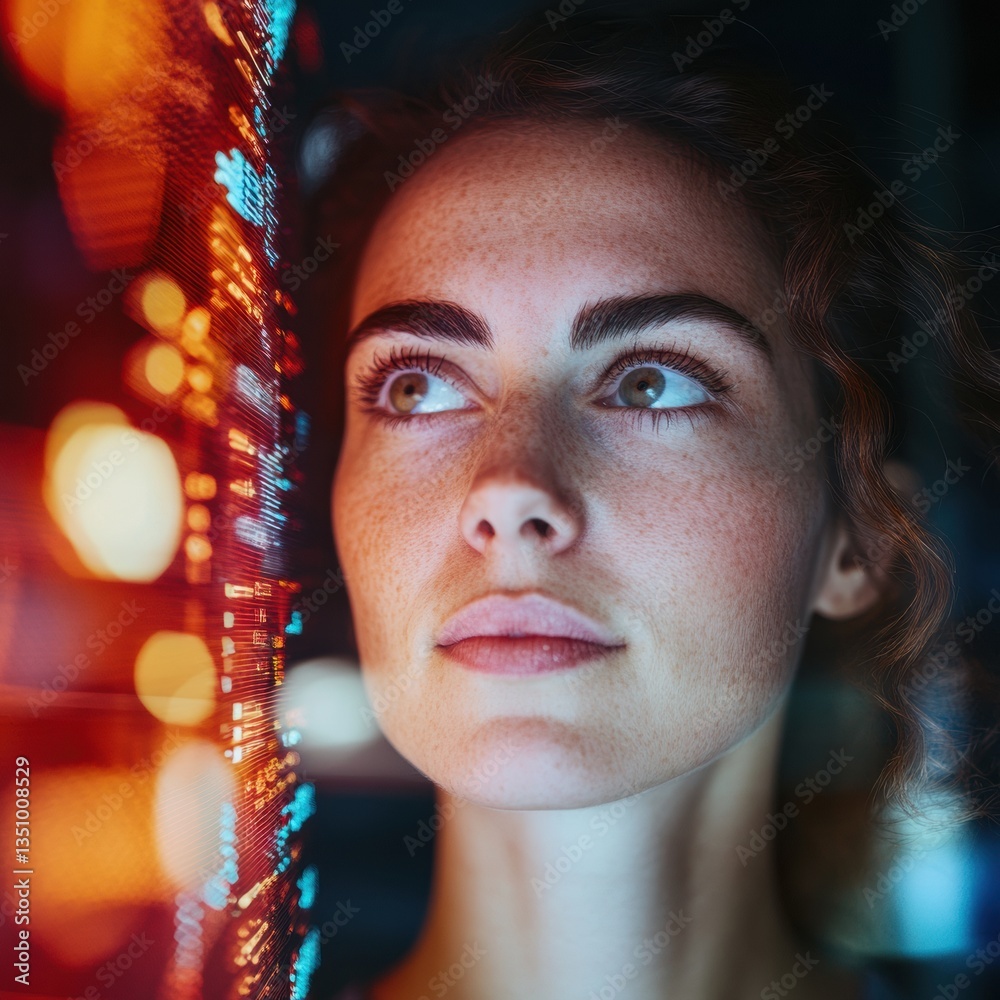 Aufkleber Immersive Tech Vision Empowered Professional Navigating Digital Transformation with Innovative AR Visualization, Next-Gen Career Strategy and Emotional Intelligence Insight