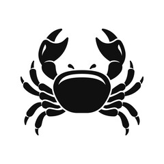 Crab icon. Crab Silhouette vector isolated on white background.