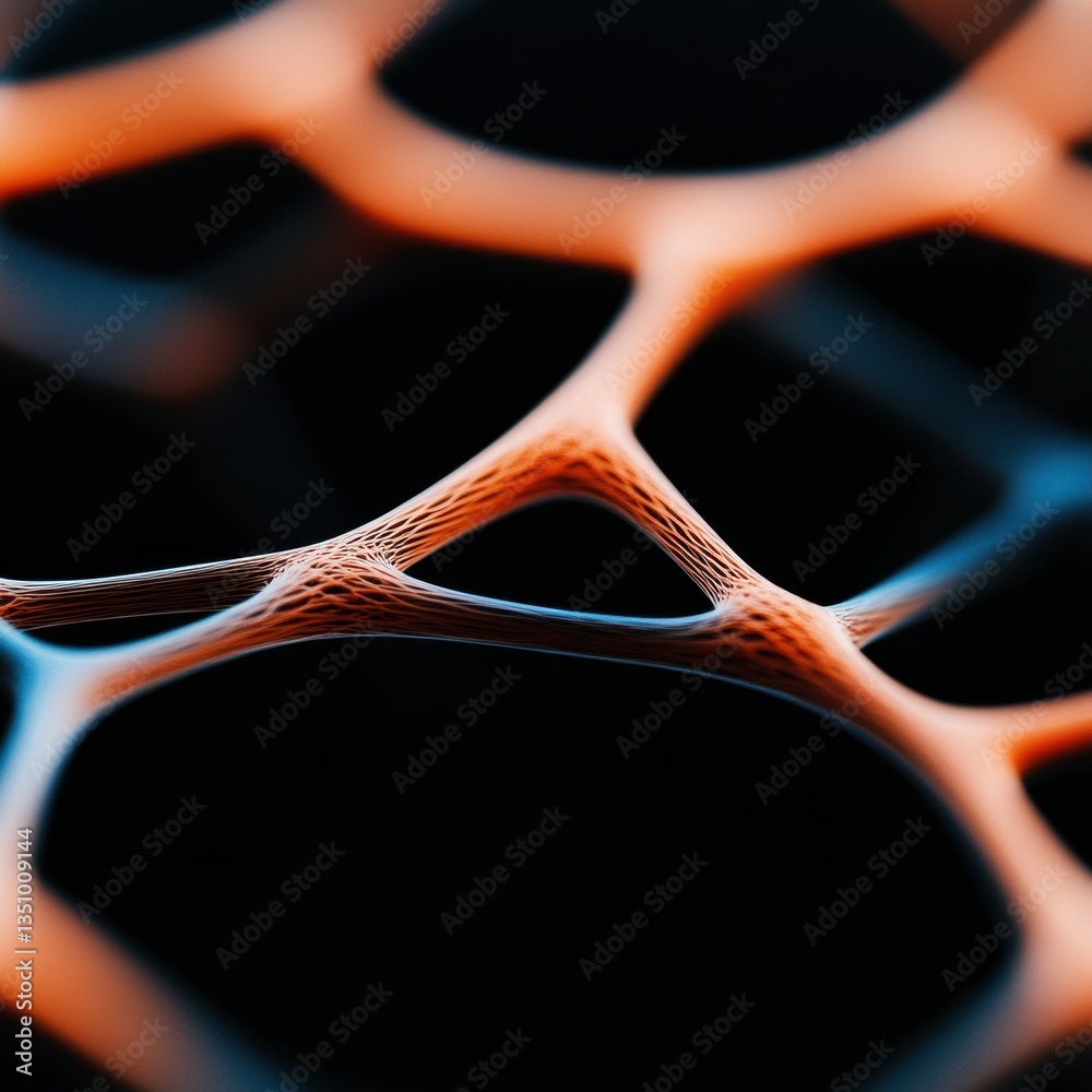 Aufkleber Neural Web Dynamics Cutting-Edge Algorithmic Visualization of Interconnected Network Patterns - AI Technology Innovation in Digital Transformation Aesthetic