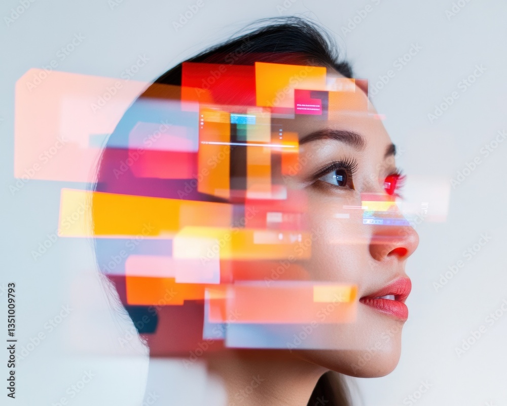 Poster Prismatic Digital Identity Immersive AI-Driven Visual Narrative Exploring Multiverse of Personal Branding through Vibrant Mixed-Reality Aesthetics