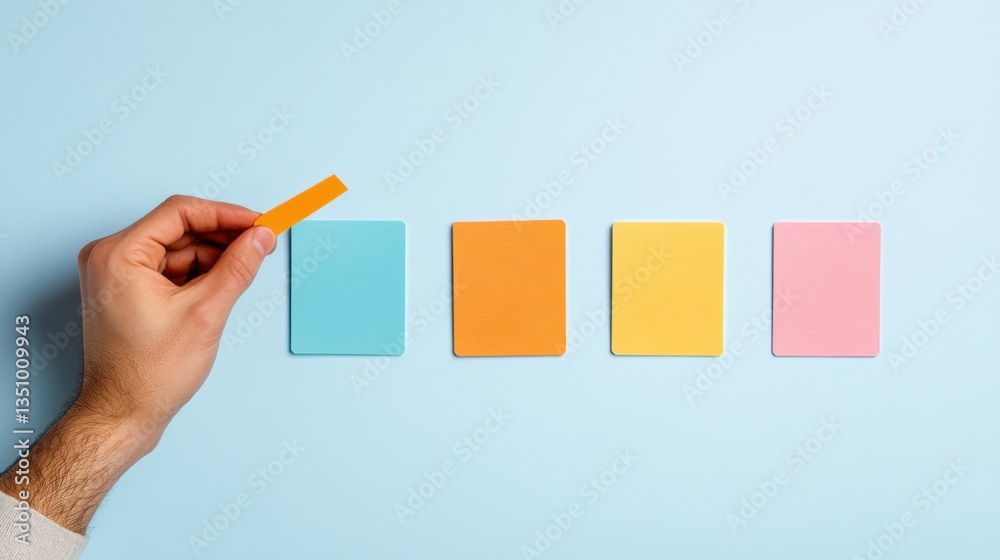 Poster Minimalist Productivity Workflow Agile Color-Coded Task Management Visualization for Digital Entrepreneurs and Lean Project Optimization Strategies