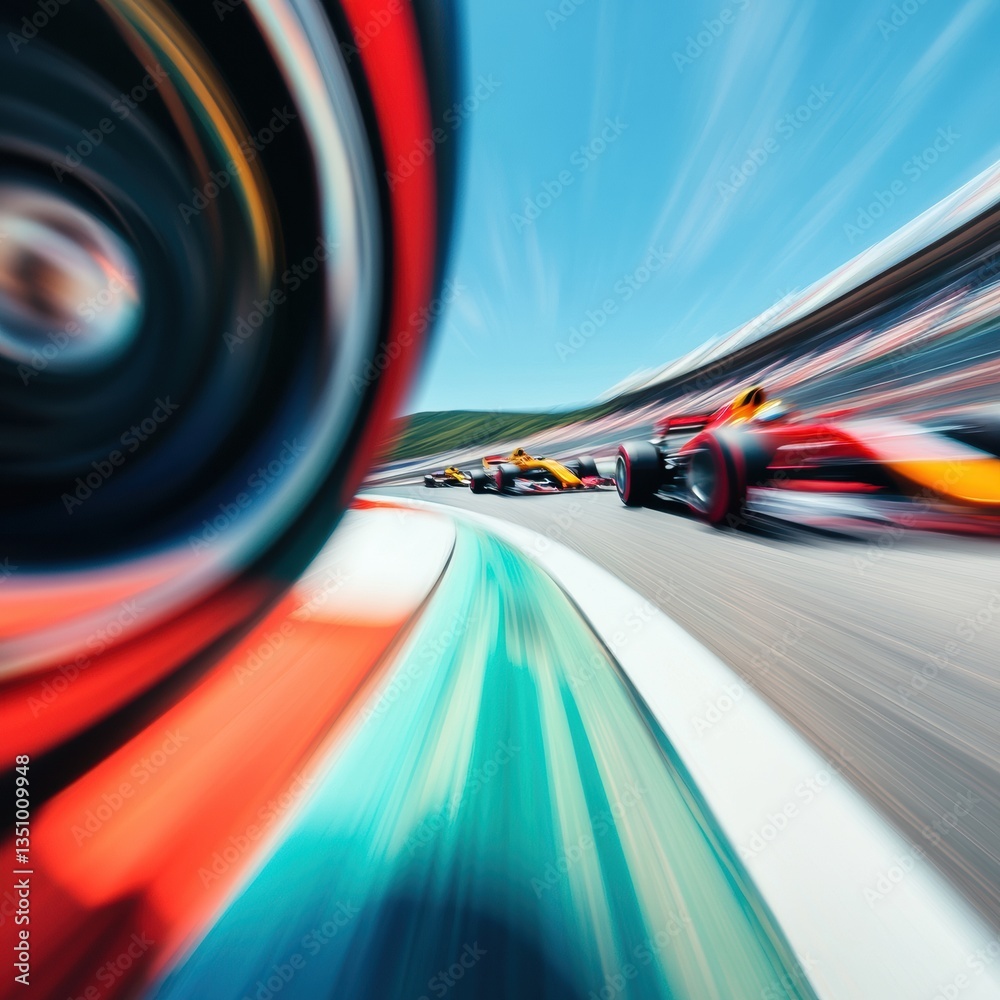 Poster high-velocity motorsport dynamics immersive formula racing experience capturing cutting-edge perform