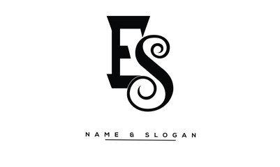 SE, ES Abstract Letters Logo Monogram