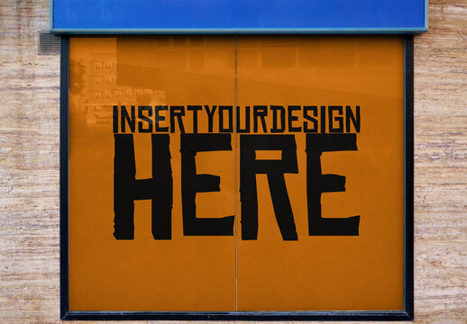 Urban Glass Window Mockup for Logo and Design Projects