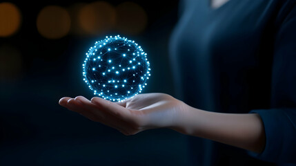 Concept for Futuristic AI Technology—Digital Globe and Cyberspace Innovation