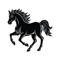 Horse Vector Illustration – Elegant Stallion Design, Animal Art, Clipart