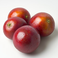 Obraz premium Detailed close-up of Camu-Camu against a white background, showcasing its texture.