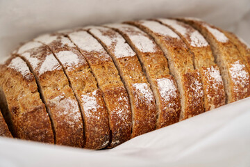 sliced loaf of bread