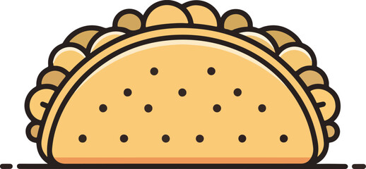 Taco logo and icon design, Taco vector design in white background