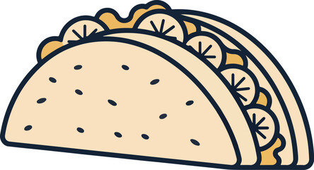 Taco icon design, Taco Illustration vector design