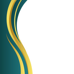 Elegant Gold Curve Border