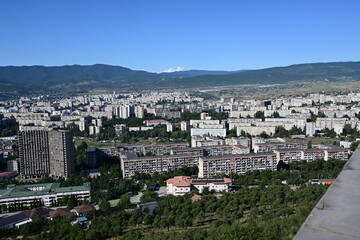 City in the mountains near the Tbilisi sea