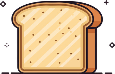 Toasted Bread Illustration vector design, Toasted Bread Logo and icon design, Set of Toasted Bread vector design