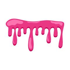 pink fluid background. Seamless pattern of melted strawberry pink. Banner seamless pattern. Vector illustration