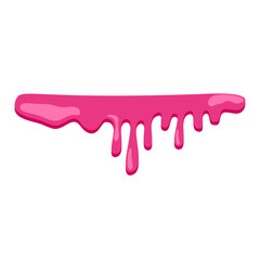 pink fluid background. Seamless pattern of melted strawberry pink. Banner seamless pattern. Vector illustration