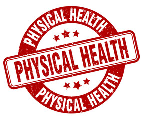 physical health stamp. physical health label. round grunge sign