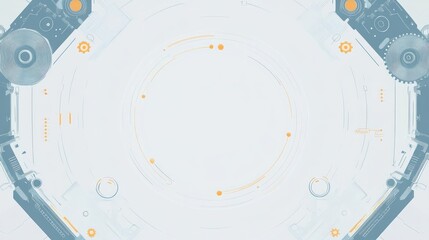 Obraz premium Futuristic technology background with circular design elements