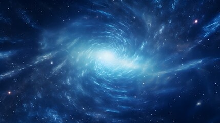 Celestial Vortex Stunning Blue Nebula Space Tunnel Background