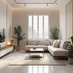 Fototapeta premium minimalist living room design ideas