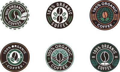 Organic Coffee Badge Vector Graphic Design