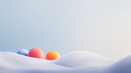 Colorful Spheres on a Soft Landscape