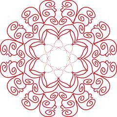 Circular pattern in the form of a mandala. Henna tatoo mandala. Mehndi style. Decorative pattern in oriental style. Coloring book cover