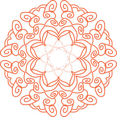 Circular pattern in the form of a mandala. Henna tatoo mandala. Mehndi style. Decorative pattern in oriental style. Coloring book cover