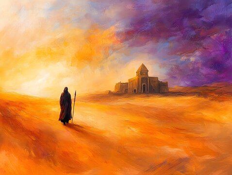 Nomad&rsquo;s Journey Through the Sands of Time oil painting