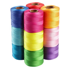 Spools of sewing thread Isolated on a transparent background