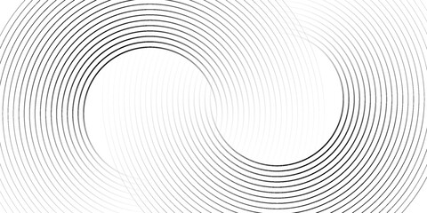 Abstract white glowing geometric lines on grey background. Modern shiny blue circle lines pattern. Futuristic technology concept. Suit for cover, poster. eps 10