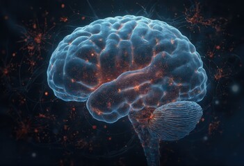 Obraz premium Human Brain Anatomy and Function