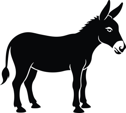 recommend clip art: donkey silhouette vector, black donkey silhouette vector illustration