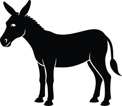 recommend clip art: donkey silhouette vector, black donkey silhouette vector illustration