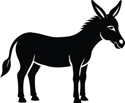recommend clip art: donkey silhouette vector, black donkey silhouette vector illustration