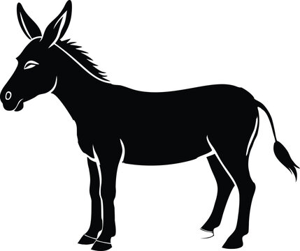 recommend clip art: donkey silhouette vector, black donkey silhouette vector illustration