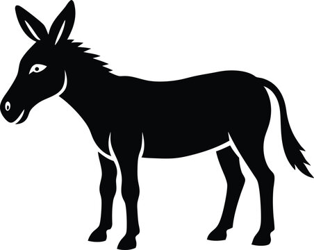 recommend clip art: donkey silhouette vector, black donkey silhouette vector illustration