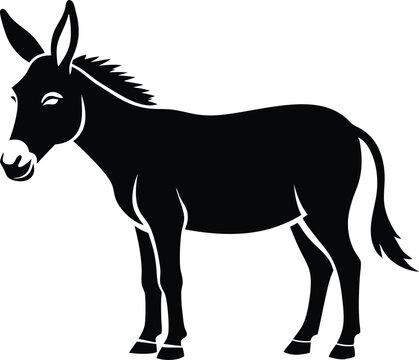 recommend clip art: donkey silhouette vector, black donkey silhouette vector illustration