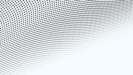 Black and white halftone abstract pattern for backdrop or fabric style