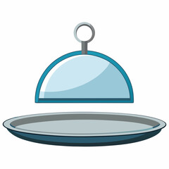 stylish serving tray with mirrored base 