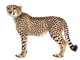 Majestic Cheetah Standing High-Quality Wildlife illustration on a transparent background. © MehediHasan